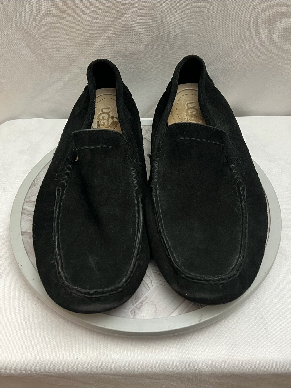 UGG Men’s Black Suede Loafers Driving Moccasins Size 15